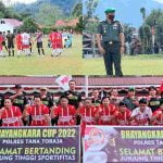 Wakil Bupati Tana Toraja dr Zadrak Tombeg hadiri pembukaan Sepakbola Bhayangkara Cup 2022 di lapangan Ulusalu, Kecamatan Saluputti, Tana Toraja. Rabu (8/6/2022)