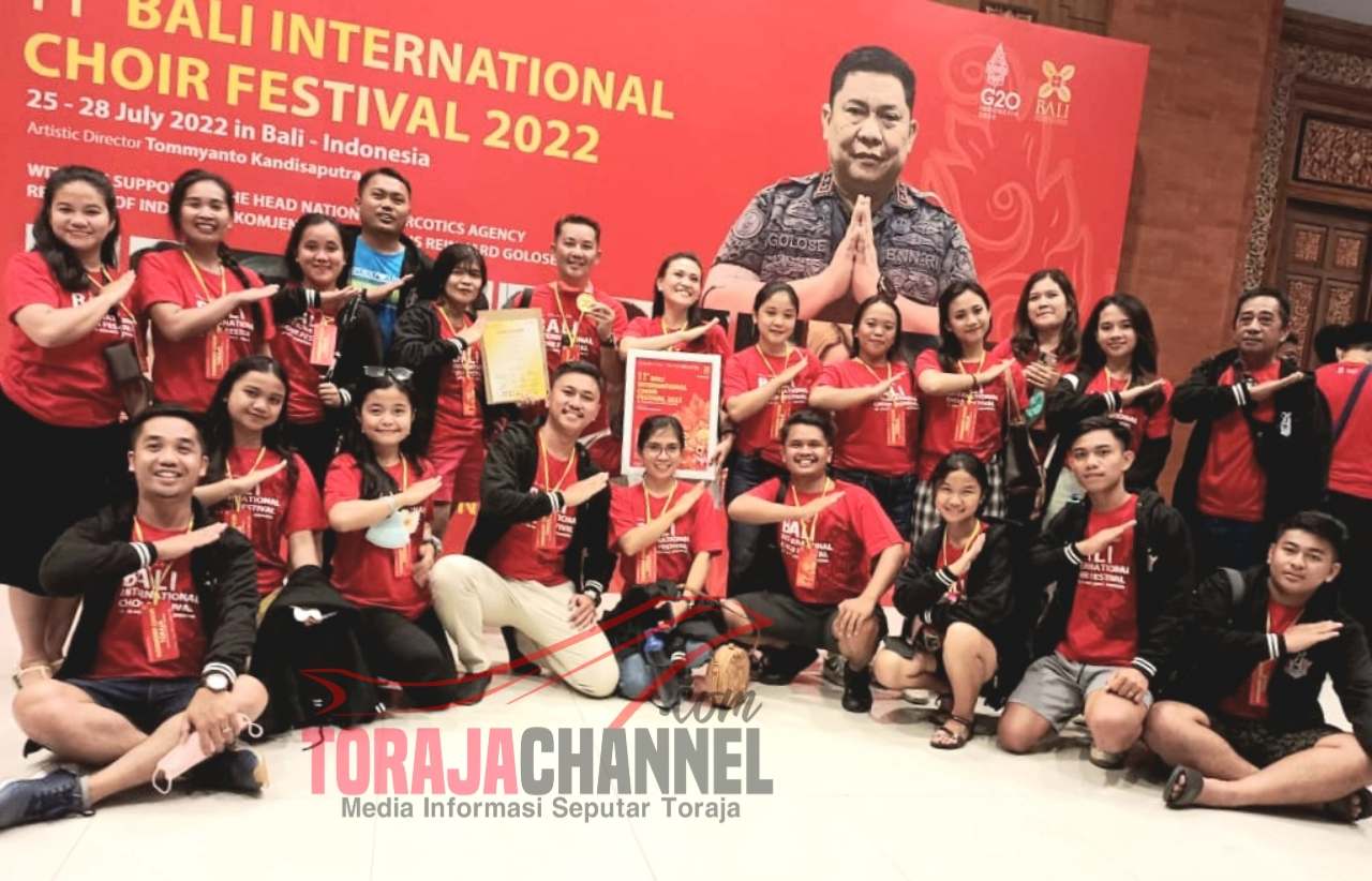 Harmony Choir Toraja (HCT) kembali mengharumkan nama Toraja dalam ajang Bali Internasional Choir Festival ( BICF) 2022, dengan meraih Gold Medal (Medali Emas) Level 1 Kategori Gospel dan Spiritual. 