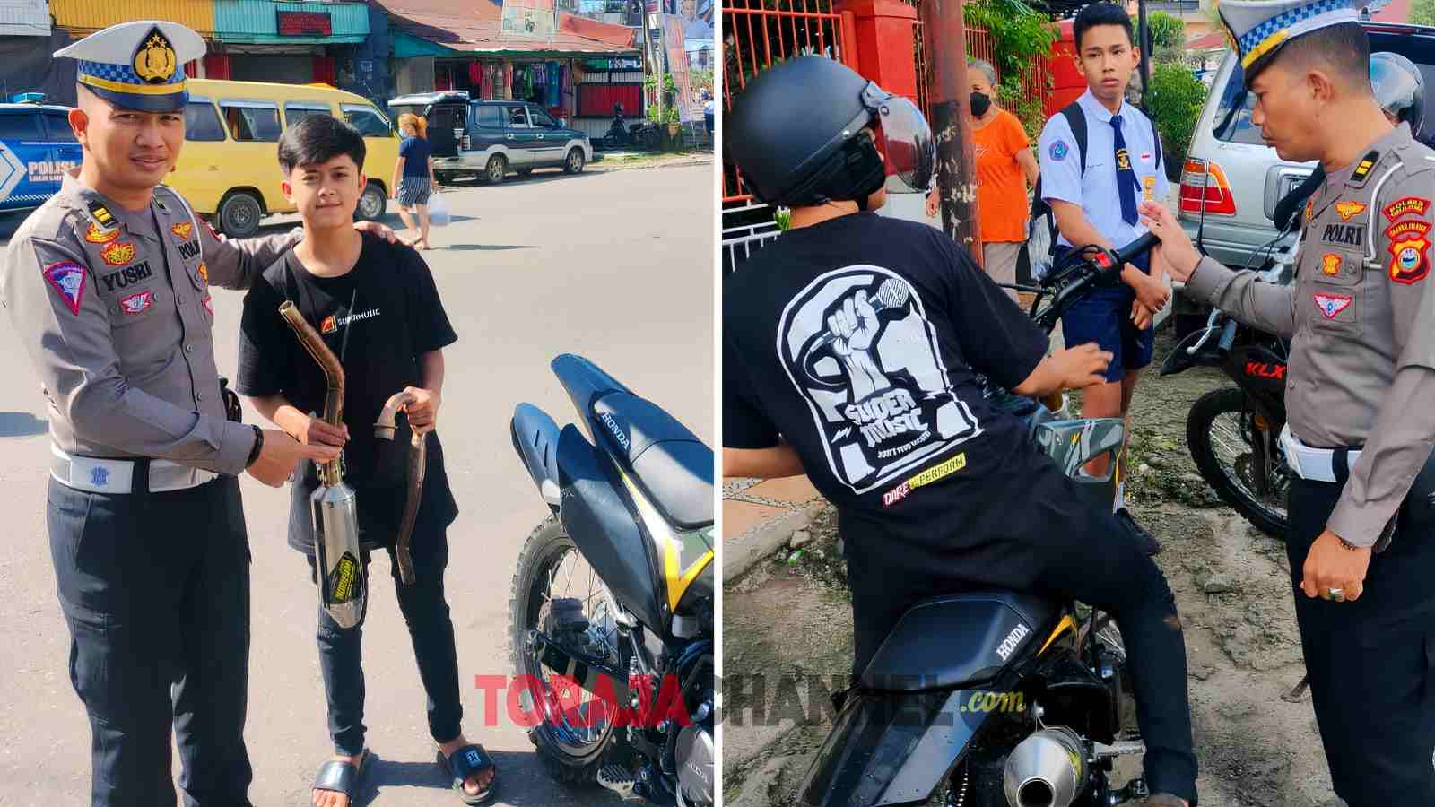 Jelang Natal dan Tahun Baru, Satlantas Polres Toraja Utara Gencar Lakukan Penertiban Knalpot Bising