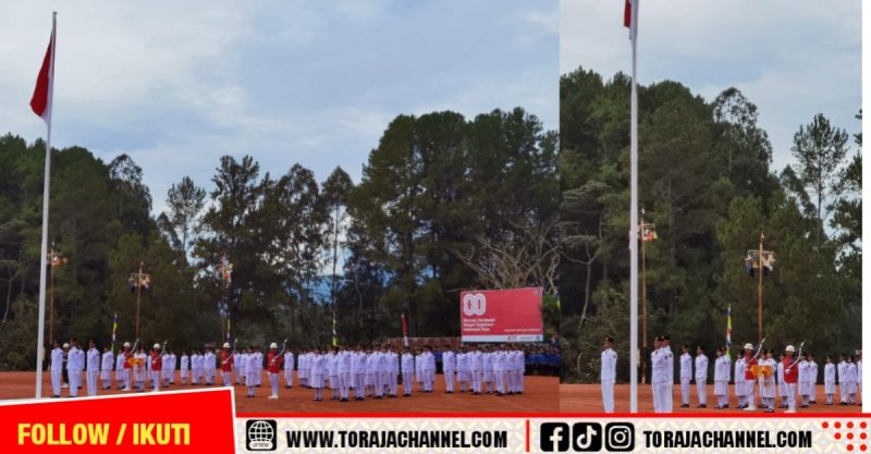 Paskibraka Tana Toraja Sukses Kibarkan Sang Merah Putih di HUT ke-80 RI
