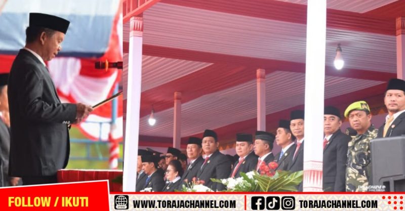 Ketua DPRD Tana Toraja Bacakan Teks Proklamasi di HUT RI ke-80