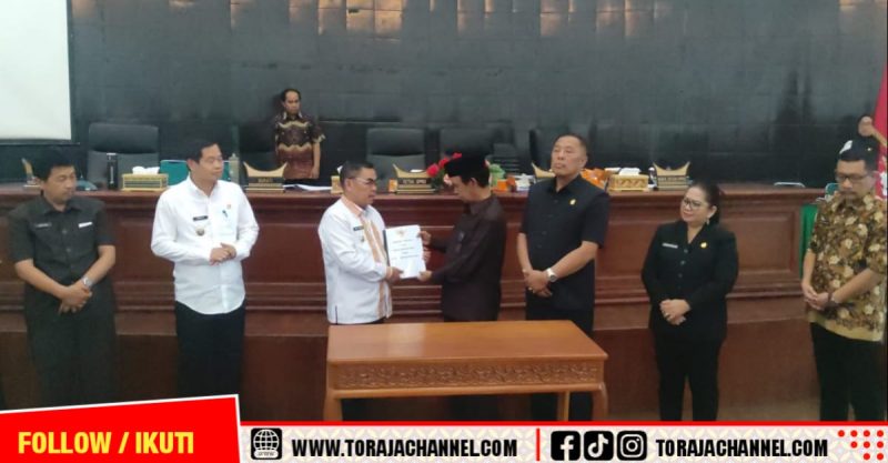 DPRD Tana Toraja Terima Dokumen KUA-PPAS APBD 2026 dari Bupati