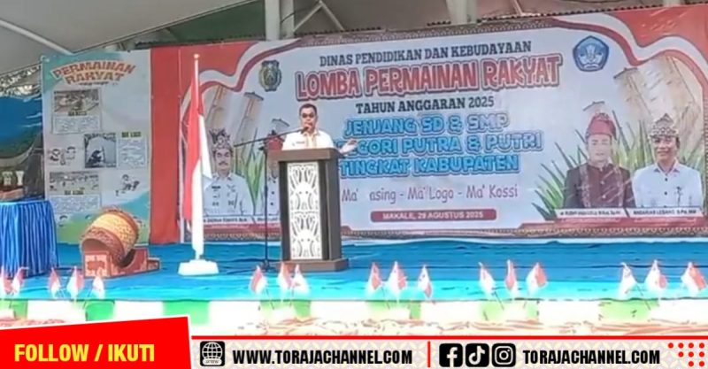 Bupati Tana Toraja Buka Lomba Permainan Rakyat Tingkat Kabupaten