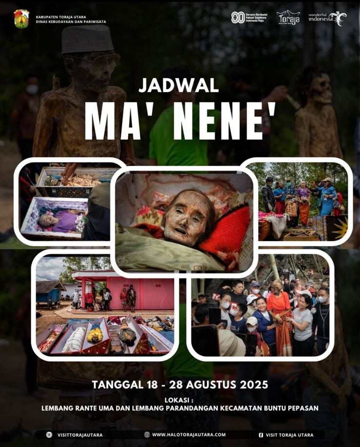 Jadwal Ma’nene’ Tahun 2025 di Toraja Utara Resmi Dirilis, Simak Tanggalnya!