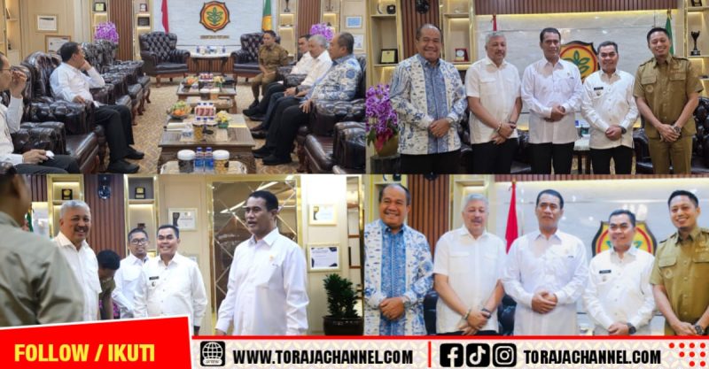 Foto : Bupati Tana Toraja, Zadrak Tombeg bersama Menteri Pertanian, Andi Amran Sulaiman dan beberapa staf Kementerian Pertanian Republik Indonesia