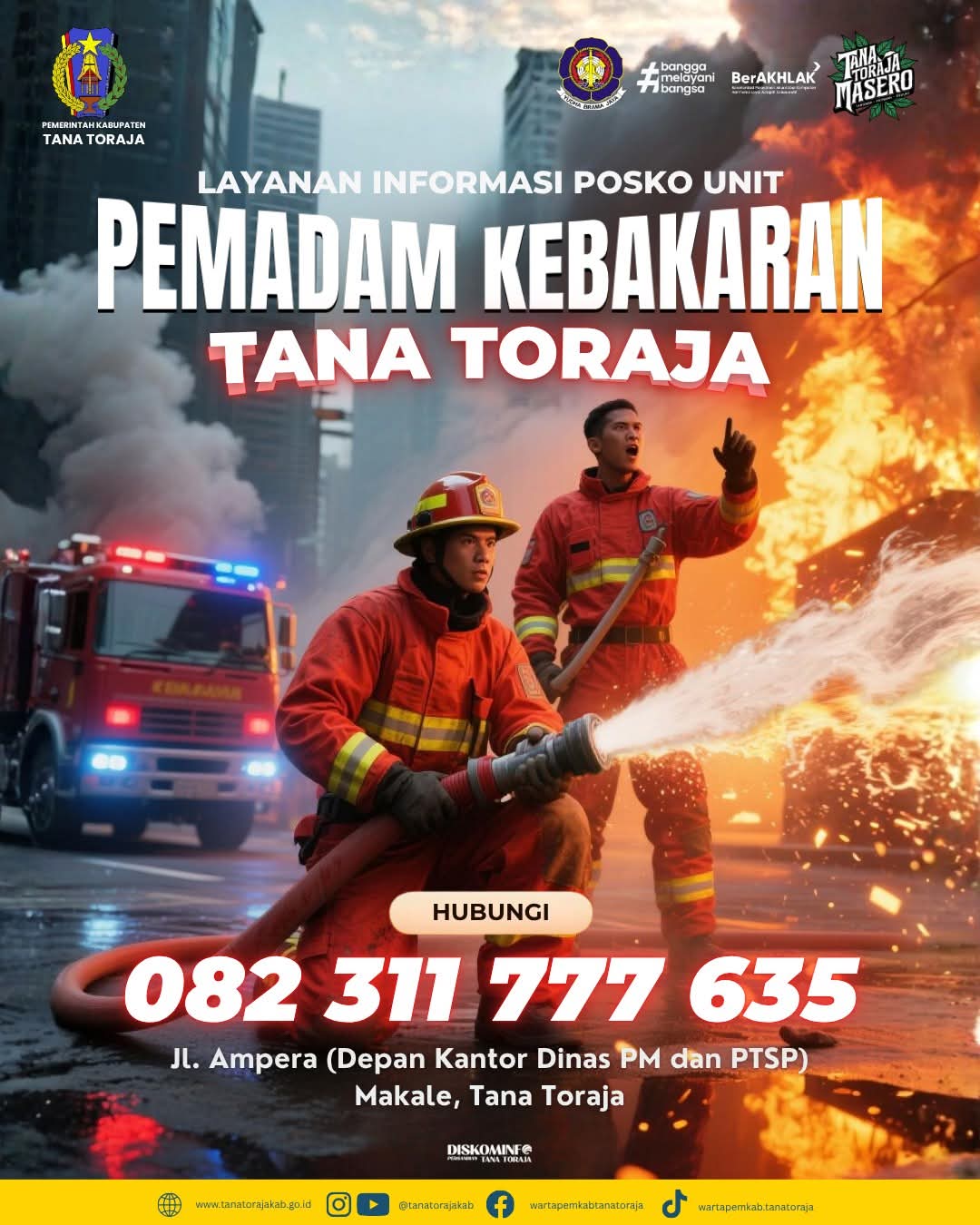 Warga Tana Toraja Wajib Tahu! Ini Nomor Darurat Pemadam Kebakaran yang Siaga 24 Jam