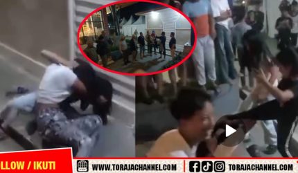 tana toraja, pasar seni makale, perkelahian remaja, satpol pp tana toraja, video viral