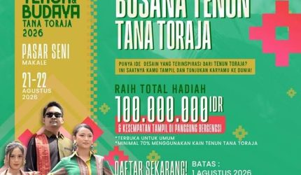 Tenun Toraja, Festival Budaya, Lomba Desain Busana, Event Toraja 2026, Wisata Budaya Indonesia