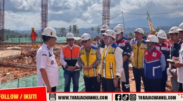 Bupati Tana Toraja Dampingi Kunjungan Kementerian PU Tinjau Pembangunan Sekolah Rakyat di Mengkendek