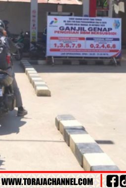 Hari Pertama Ganjil-Genap BBM, Pemda dan Polisi Pantau SPBU Tana Toraja